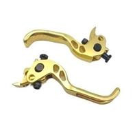 EHYSYN Tambor Trasero para Bicicleta Manija de Palanca de Freno Compatible con Shimano SLX M6100 XT M8100, Accesorio de reparación de Repuesto de Freno hidráulico(A Pair of Golden Bra)