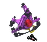 EHYSYN Tambor Trasero para Bicicleta Pinza de Freno de Disco mecánico HB100, Kit de Pinza de Freno de 2 pistones, Bicicleta hidráulica Trasera y Delantera para Bicicleta de montaña(Purple Front)