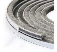 Eiarrnp Burletes para Ventanas Sellos de Peluche, Sellado de Cepillo Adhesivos para Puerta Ventana 10m x 9mm(brecha de 4.5 a 7.5 mm) Sellos de a prueba de ruido a prueba de viento y polvo