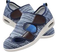 EIASER Zapatos Diabeticos Hombre Sandalias Zapatos De Ensanchamiento De Fertilizante De Gran Tamaño Plus para La Hinchazón del Pie Fascitis Plantar Zapatos para Caminar,Azul Claro,42EU