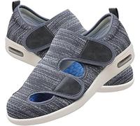 EIASER Zapatos para Fascitis Plantar para Hombres Zapatos para Caminar de Ajuste Ancho para diabéticos Cierre Ajustable Ligeros Transpirables pies hinchados Zapatillas para Caminar con Edema