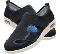 EIASER Zapatos para hombre Ancho extra ancho Fácil de poner y quitar Zapatillas para caminar con correa de colchón de aire Zapatos ortopédicos ajustables para mujer Fácil de poner y quitar