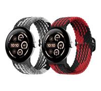 Eiavike Correas trenzadas Solo Loop compatibles con Google Pixel Watch 2 1/Pixel Watch 3 de 41 mm, correas elásticas ajustables de nailon elástico con conector mejorado para pulseras Google Pixel