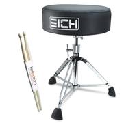 Eich DBC400R-VEL - Taburete de subwoofer (piel, extrabajo, con baquetas keepdrum)