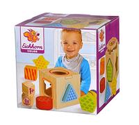 Eichhorn 100002254 - Juego de 5 bloques de madera de abedul, 12 x 12 x 12 cm, multicolor , color, modelo surtido
