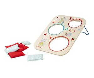Eichhorn 100004460 - Juego de Lanzamiento para Exteriores, Tablero de Juego con Soporte de Metal y Bonito Estampado de Animales, Incluye 6 Sacos, de Madera, Juego al Aire Libre para 1-2 Jugadores y a