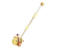 Eichhorn 100006804 - Figura de Abeja Deslizante con ala móvil, Longitud del Mango 50 cm, Ruedas de Silicona silenciosas, de Madera de Haya 100% certificada FSC, a Partir de 1 año