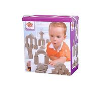 Eichhorn 100010141 100 Bloques de Madera Natural en Caja de Almacenamiento con cordón y Tapa clasificadora, para niños a Partir de 1 año