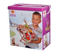 Eichhorn-100039098 Constructor Helicóptero - Juguete de Madera versátil, 225 Pie