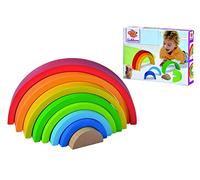Eichhorn - Arco Iris, clasificación y apilamiento Juguetes en Colores Coloridos, 8 Piezas, 17,5 cm de Largo, de Madera de Abedul, a Partir de 1 año