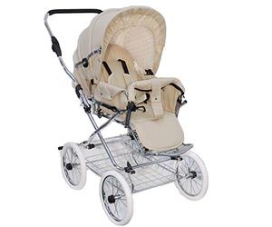 Eichhorn Buggy 419RFS-K045-EVA-0 - Silla de paseo con estructura de piel y altura regulable, rueda EVA, color beige
