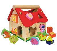 Eichhorn - Casa de Madera de Juguete con 12 Piezas encajables de Animales, Medid