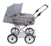 Eichhorn - Cochecito combinado con estructura de piel con ajuste de altura y bolsa de transporte fija (LuxVariante), tejido gris (ECCO)