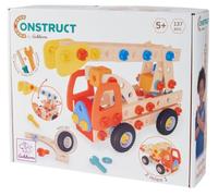 Eichhorn Construct - 137 Piezas 2 en 1 Juguete de construcción 2 en 1 con Escalera Extensible para Promover Las Habilidades motoras, combinables con Todos los Juegos, Madera certificada FSC, a Partir