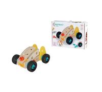 Eichhorn Construct Mini Coche de Carreras - Juguete de construcción de 28 Piezas con Ruedas móviles para Promover la motricidad Fina, la concentración y la comprensión de la tecnología, Madera