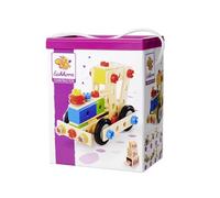 Eichhorn - Constructor Locomotora, 8 Modelos Diferentes construibles, Juguete de construcción con 90 Piezas, Juguete de Madera versátil, 100% Madera de Haya certificada FSC, a Partir de 3 años