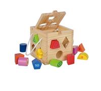Eichhorn - Cubo piezas encajables de madera, 13 piezas (100002092)