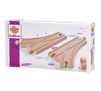 Eichhorn Ferrocarril 100006401 Juego de 2 Piezas, Madera de Haya certificada FSC, se Puede Instalar con Otros Sistemas ferroviarios