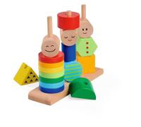 Eichhorn Figuras de Juego de Ranuras, Juguete de Habilidades motoras con 18 Piezas, Colores alegres y Formas para Colocar en balancín, promueve la Creatividad y la coordinación, de Madera de Haya
