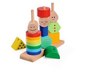 Eichhorn Figuras de Juego de Ranuras, Juguete de Habilidades motoras con 18 Piezas, Colores alegres y Formas para Colocar en balancín, promueve la Creatividad y la coordinación, de Madera de Haya