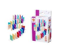 Eichhorn - Games - Dominó Rally - Piedras de Colores para Colocar, prácticas Piedras de Madera Ideales para Manos de niños pequeños, 28 Piezas, a Partir de 2 años