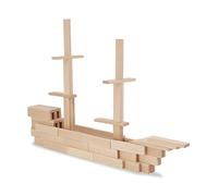 Eichhorn- Holzbaukasten Piedras Construir, Incluye Plantillas, de Madera de Haya certificada FSC 100%, 200 Piezas, para niños a Partir de Dos años, Color Natural, Small (100001612)