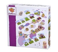 Eichhorn Juego de enhebrado de Granja – 13 piezas de madera y 13 plantillas, FSC, a partir de 1 año