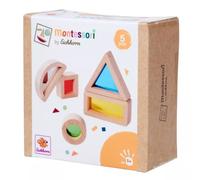 Eichhorn: Juego educativo de madera Montessori 5 piezas - Clasificador de formas
