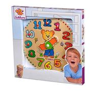 Eichhorn Juguete de Madera - Reloj Puzzle encajables de Madera, 12 Piezas 100005456 (+2 años)