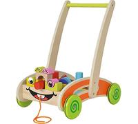 Eichhorn Juguete y andador, parcialmente ensamblados, con 35 coloridos bloques de construcción de madera, 39 x 25 x 44 cm, Color Surtido