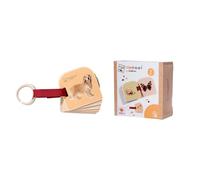 Eichhorn Librito Montessori de madera con animales, 6 páginas, FSC, anilla para colgar, desde 1 año