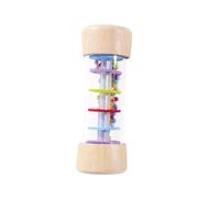 Eichhorn - Lluvia de madera (12,5 cm) - Colorido juguete musical con suaves sonidos de lluvia - Juguetes para bebés a partir de 12 meses - Juguete de agarre y sonido para pequeños exploradores