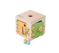 Eichhorn Montessori Cubo de Aprendizaje con Cerraduras, Madera, +3