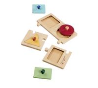 Eichhorn Montessori Puzzle Educativo de Formas - Rompecabezas de Madera con Asas, promueve la comprensión y la coordinación, Juego Educativo, Madera de Haya y Tilo certificada FSC, a Partir de 1 año