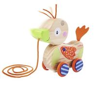 Eichhorn - Pato de Peluche con Cabeza móvil y función de tambaleo, promueve la Movilidad del niño, 16,5 cm de Largo, 100% Madera de Pino y Abedul certificada FSC, a Partir de 1 año
