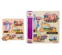 Eichhorn - Puzle de 12 piezas, ideal para pequeños constructores a partir de 2 años, diseños coloridos para promover la motricidad fina, 22,5 x 22,5 cm de tamaño, de madera contrachapada de álamo 100%
