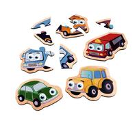 Eichhorn Puzzle de 5 vehículos - Puzzle educativo con motivos de vehículos coloridos, piezas más fuertes para manos pequeñas, promueve la motricidad fina y la concentración, de madera contrachapada de