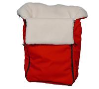 EICHHORN Saco universal de piel con espalda alta, cremallera completa y ranuras para cinturón precosidas (rojo)