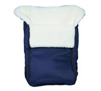 EICHHORN Saco universal de piel con espalda alta, cremallera completa y ranuras para cinturón precosidas (azul marino)