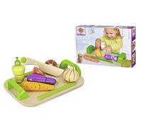 Eichhorn Tabla con Verduras y Cuchillo, Set de Juguetes de Madera para Niños a Partir de 2 Años, 26 cm, Multicolor