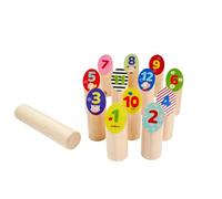 Eichhorn Varillas de Juego de Lanzamiento, 13 Bloques de Madera de Pino de Colores, para niños a Partir de 3 años, Juego de Lanzamiento de Madera para Interior y Exterior