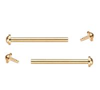 Eichmüller 2 barras de banda central de 1,4 mm de diámetro en acero inoxidable dorado de 12/14/16/18/20 mm