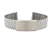 Eichmüller Correa de acero inoxidable en 12/14/16/18/20 mm, correa de eslabones plateada, oro, 14 mm, Acero inoxidable, Ninguno