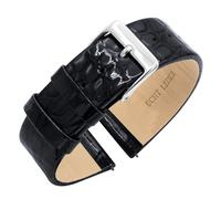 Eichmüller Correa de piel de cocodrilo, acabado metálico, 14/16/18/20/22 mm, 16 mm, Cuero, sin gema