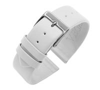 Eichmüller Correa de piel sintética vegana en 14/16/18/20/22 mm, sin costuras, en negro, marrón, gris, blanco y azul, 16 mm, Cáscaras de manz, Ninguno