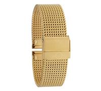 Eichmüller Correa de reloj BandOh de acero inoxidable, malla milanesa, chapada en oro PVD., oro, 22mm, Pulsera