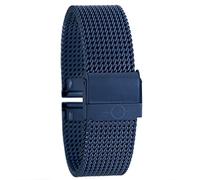 Eichmüller Correa de reloj BandOh de acero inoxidable, malla milanesa, chapado en oro PVD., azul, 22 mm, malla, azul, 22mm, Malla