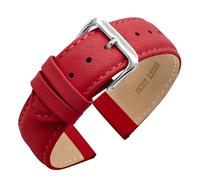 Eichmüller - Correa de reloj de piel de becerro cónica para reloj de pulsera de 14/16/18/20/22 mm de ancho - Correa de repuesto para reloj de hombre y mujer - incluye barras de resorte - 21 colores