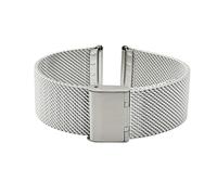 Eichmüller Milanaise - Correa fina para reloj (acero, 12/14/16/18/20 mm), color plateado y dorado, 20 mm, Acero inoxidable, Ninguno