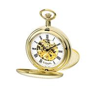 Eichmüller Since 1950 8214-01 - Reloj de bolsillo mecánico, cuerda manual, esqueleto, incluye cadena
